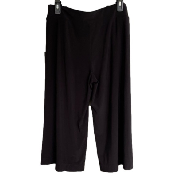 WHITE HOUSE BLACK MARKET Crop Pants Wide Leg Pull-On Capri Black Women Size M - Picture 5 of 13